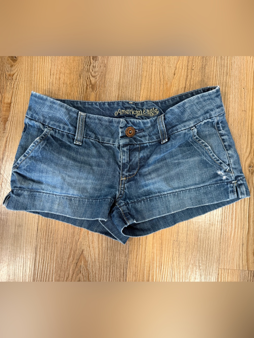 American Eagle Outfitters Women's Blue Denim Short Shorts Size 0